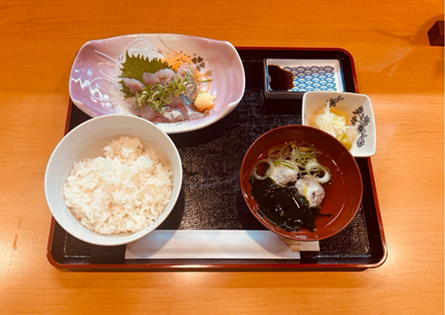 アジ刺身定食