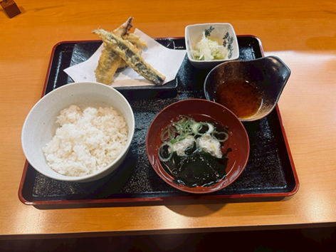 アジ天ぷら定食