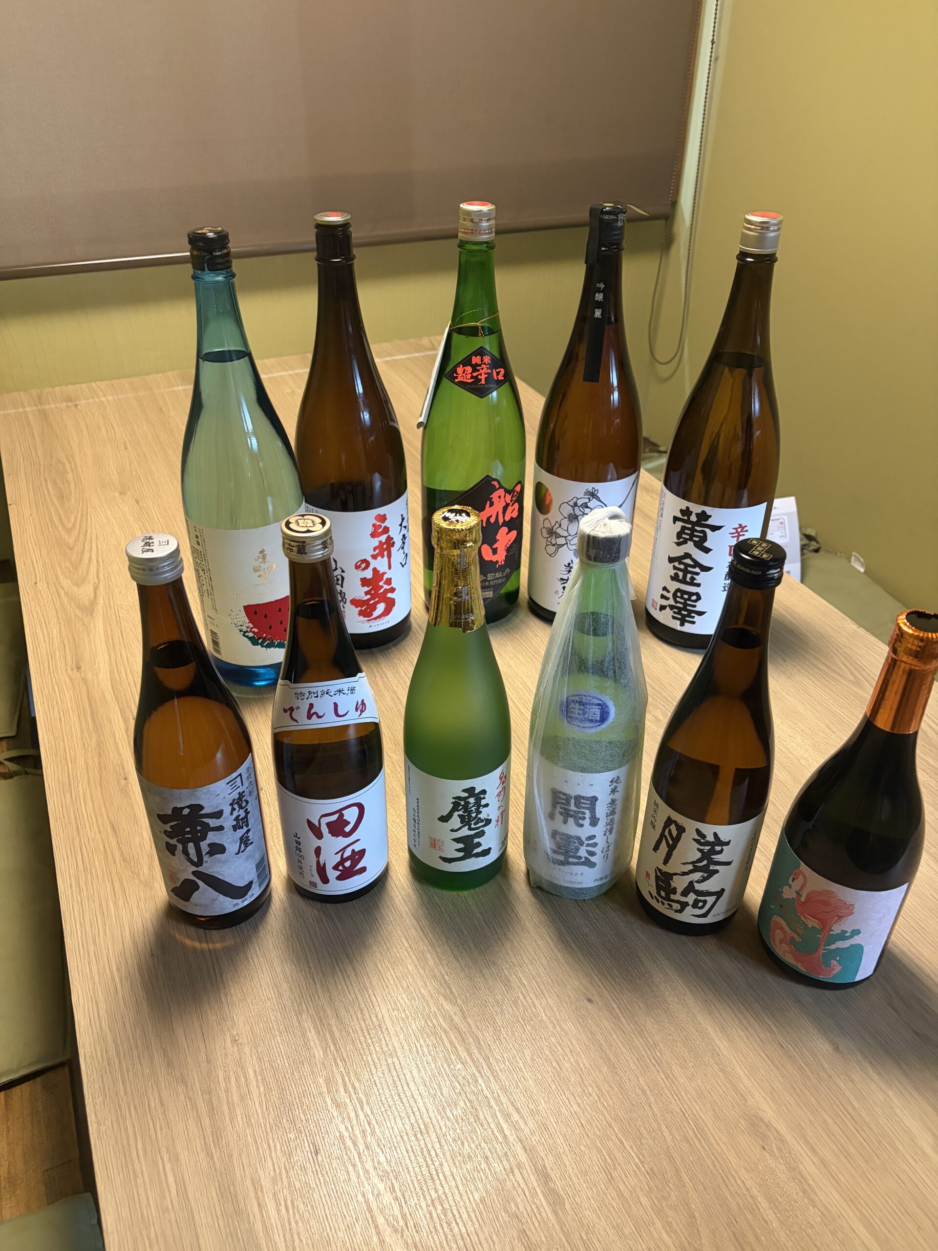 いの季日和 厳選プレミア日本酒。税込み¥2.980以上のお任せ料理ご注文のお客様に限り、提供させていただきます。